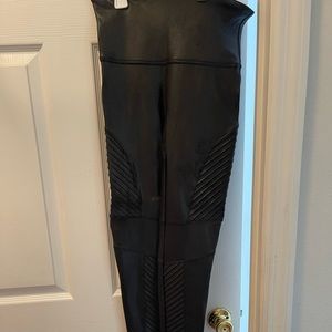 Spanx Faux Leather Moto Leggings